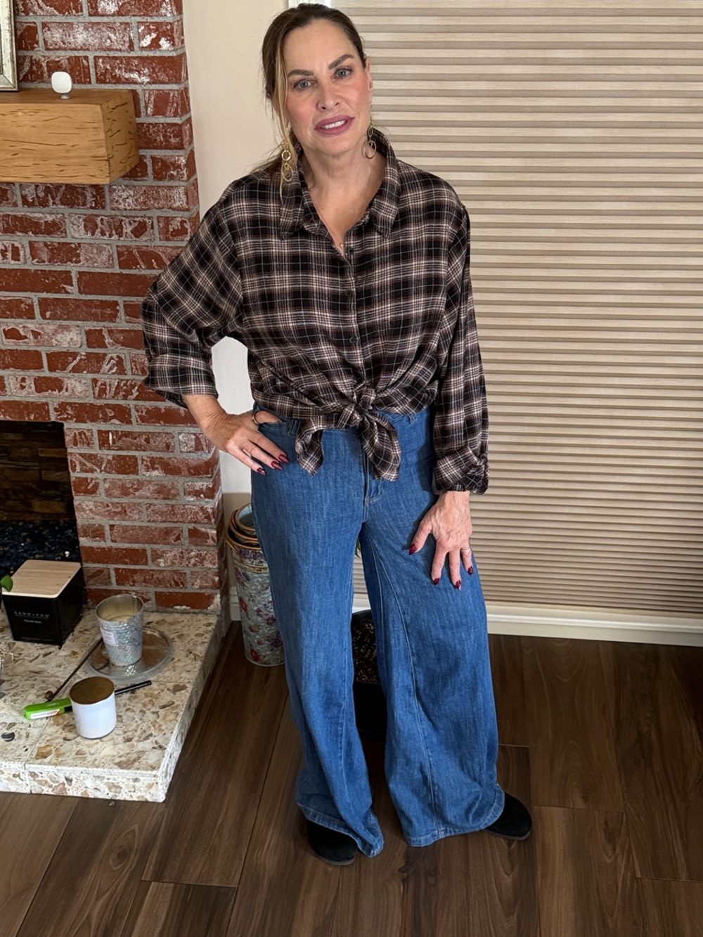 Classic Wide-Leg Women’s Jeans in Blue